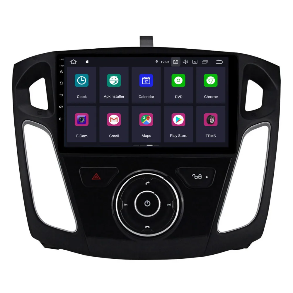 Top COIKA Android 9.0 System Quad Core Auto Radio For Ford Focus 3 2012-2016 Stereo GPS Navi Screen WIFI 4G RDS 2+16G RAM BT SWC 2