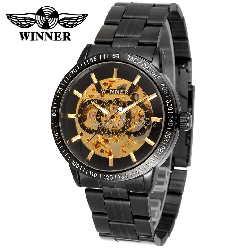 Часы WINNER WRG8031M4B1 автоматические Модные наручные часы Серебристые с ремешком из