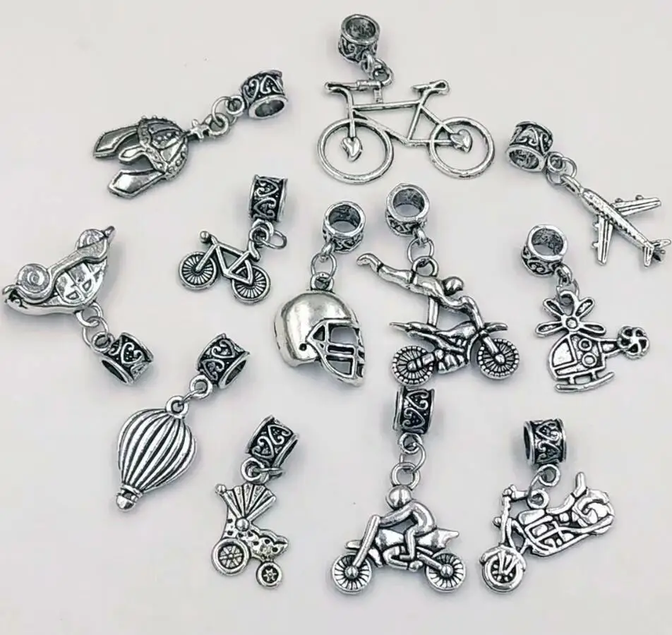 16//48pcs Tibetan silver Jewelry Making hair dryer scissors Charms Pendant