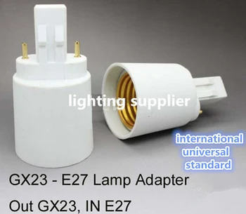 

100pcs/lot 2 pins GX23 to E27 lamp base socket adapter GX23 to E26 lamp holder converter