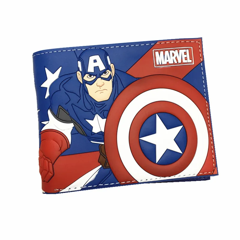 Дизайн ПВХ и ПУ кожа Аниме Бумажник капитан Американский Дэдпул Человек-паук супер кошельки с Марио с держателем карт - Цвет: ND 001