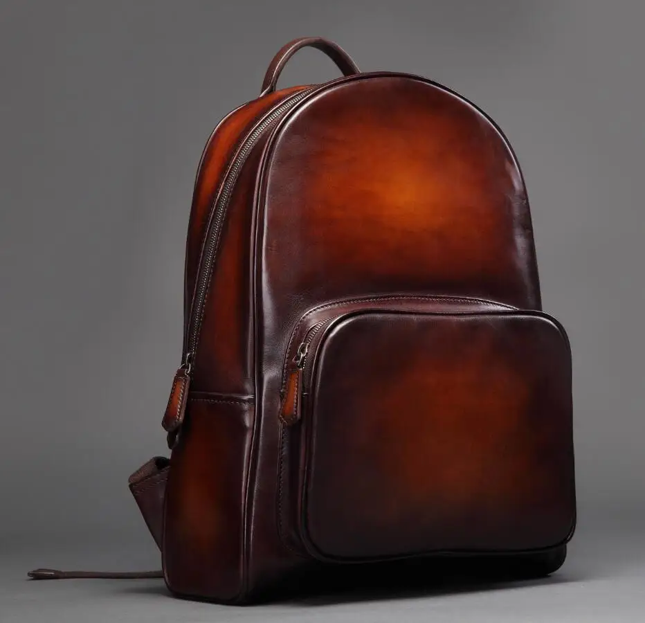 

2017 FILDENS vintage leather mens travel Handbag handmade genuine leather bag