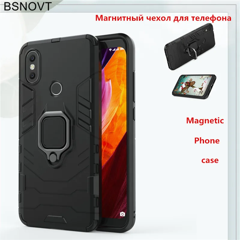 

Xiaomi Mi A2 Phone Case For Xiaomi Mi A2 Back Cover TPU+ PC Bumper Magnetic Case Xiaomi Mi A2 Ring Holder Capa Funda Coque Funda