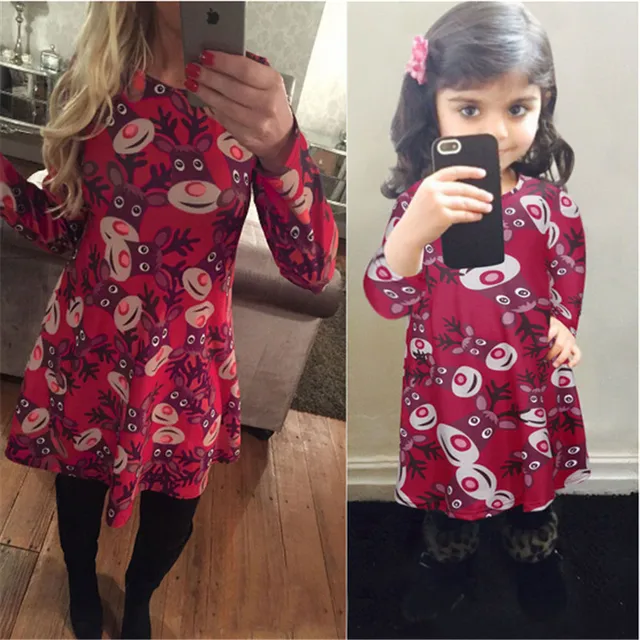 matching christmas dresses for mother and daughter