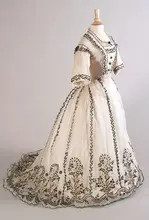 Vintage Day Dress 1865 Medieval Clothing Victorian dress satin dress