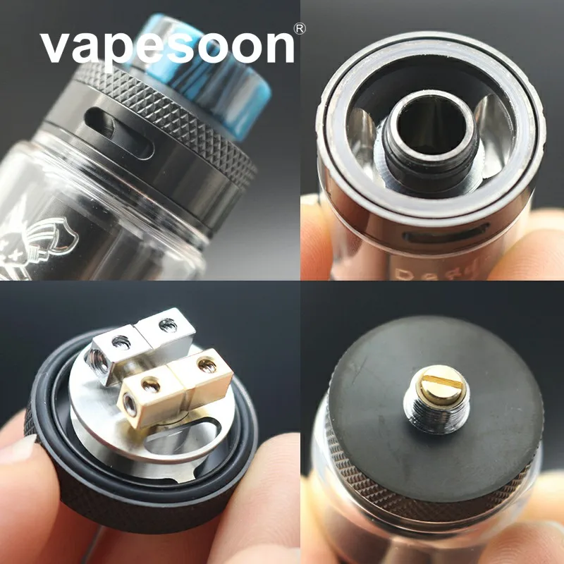 Новейший дизайн Vapesoon Dead Rabbit 25 мм RTA 2 мл/4,5 мл распылитель с Смоляным капельным наконечником одинарный/с двойной катушкой восстанавливаемый Vape испаритель