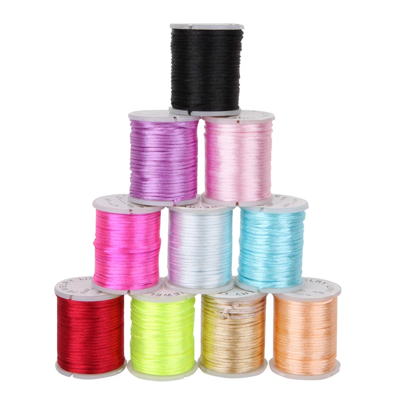 10Rolls 1mm Nylon Waxed Jewelry Cord Line Wire For Jade Beads Necklace