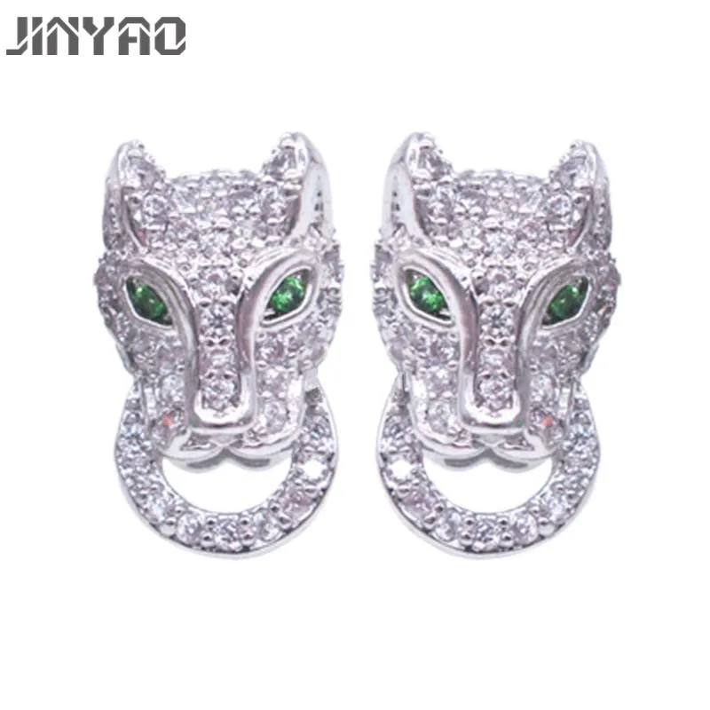 Jinyao модные украшения кубический циркон Тигр серьги золотого цвета Свадебная вечеринка серьги гвоздики для женщин подарок