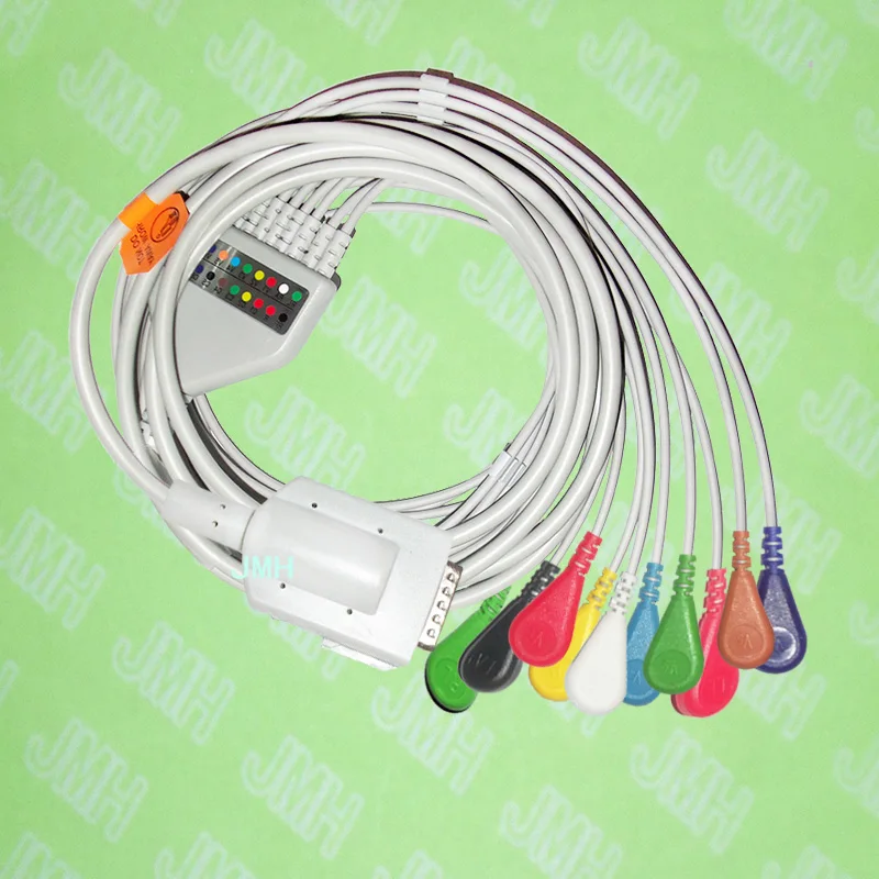 

USE FOR 15 PIN Burdick Eclipse and Atria series EKG Machine the One-piece 10 leads cable and snap leadwires,IEC or AHA.