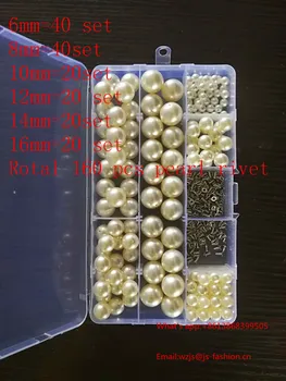 

160pcs Fashion DIY pearl Cap Rivets Two Piece Tubular Leather Craft Repair pearl Knitting Lace Hair uppers Clothing Accessories