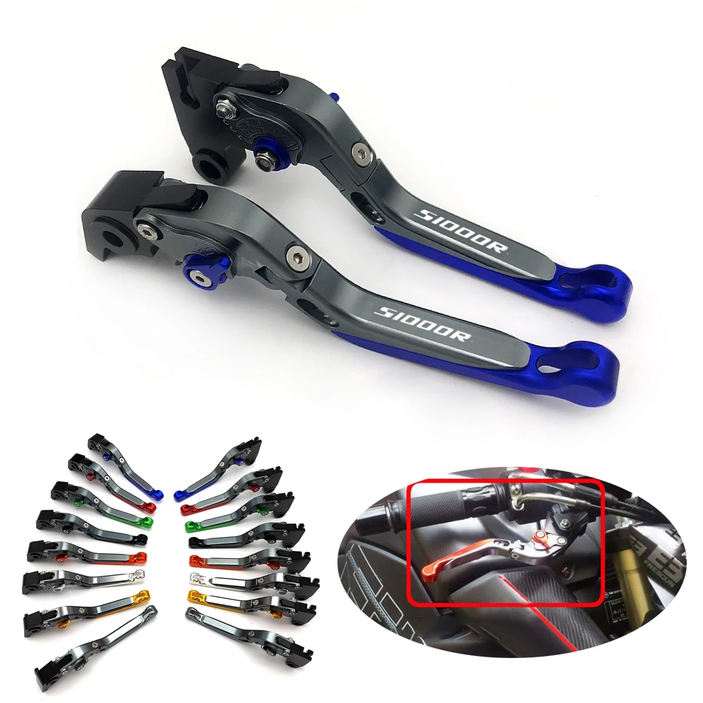 

CNC Aluminum Adjustable Motorcycle Brake Clutch Levers Motorcycle Brake Handle For BWM S1000R 2014 Black Red Blue Orange Silver