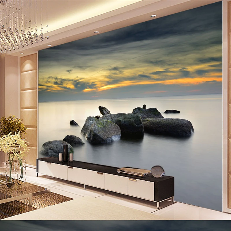 

beibehang Large - scale custom wallpaper high - definition aesthetic Coast Fairy Storm clouds of stone murals manchester city