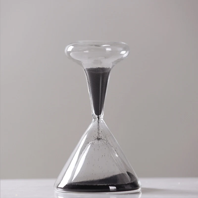 Креативные стеклянные Песочные часы 1 минута декоративные предметы домашнего обихода характеристики художественные подарки Ampulheta - Цвет: Черный