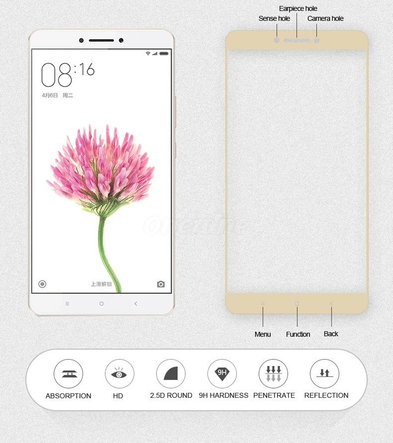 Onenine 4D резьба протектор экрана для Xiao mi Max 2 закаленное стекло полное покрытие mi Max 2 Защитная пленка 3D изогнутая 9H mi Max2 Pro