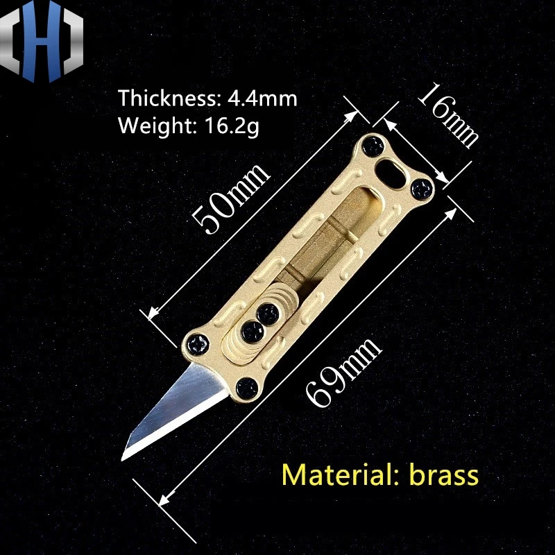 Латунный карманный нож универсальный портативный бумажный портативный подвесной брелок карманный нож для снос EDC