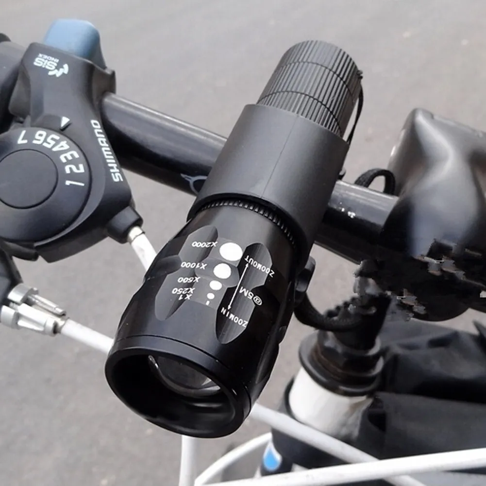 Супер яркий 2000 люменов Q5 светодиодный Предупреждение ющий светильник для велосипеда, водонепроницаемый мини-светильник на руль велосипеда с держателем для безопасности езды на велосипеде