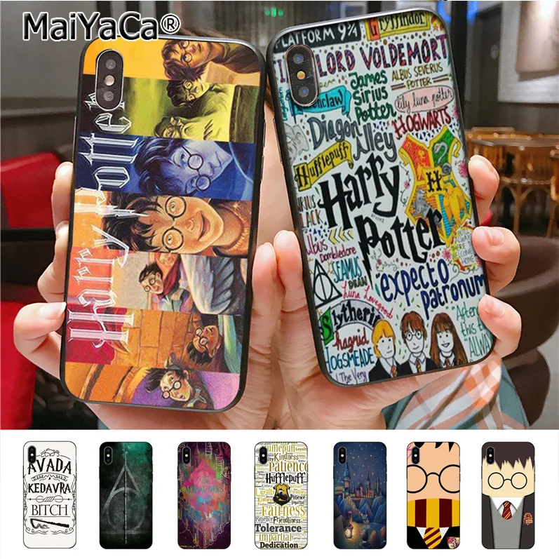 

MaiYaCa Harry Potter Expecto Patronum Quotes Painted cover Cell Phone Case for Apple iPhone X 8 7 6 6S Plus 5 5S SE 5C cass