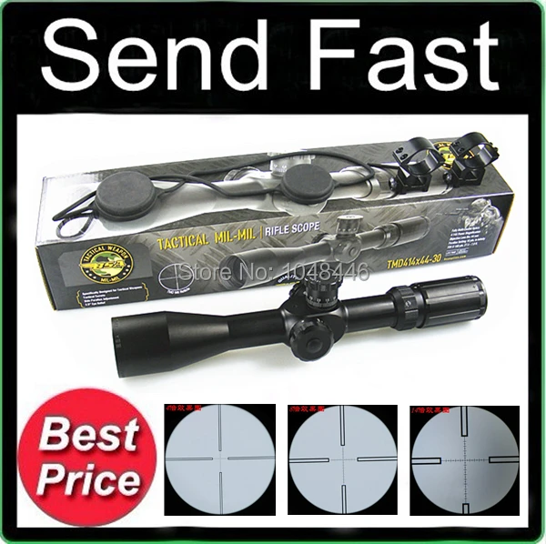 Cheap Original Hunterking Professional High Power TMD 4-14X44 FFP First Focal Plane Rifle Scope with Free Mounts