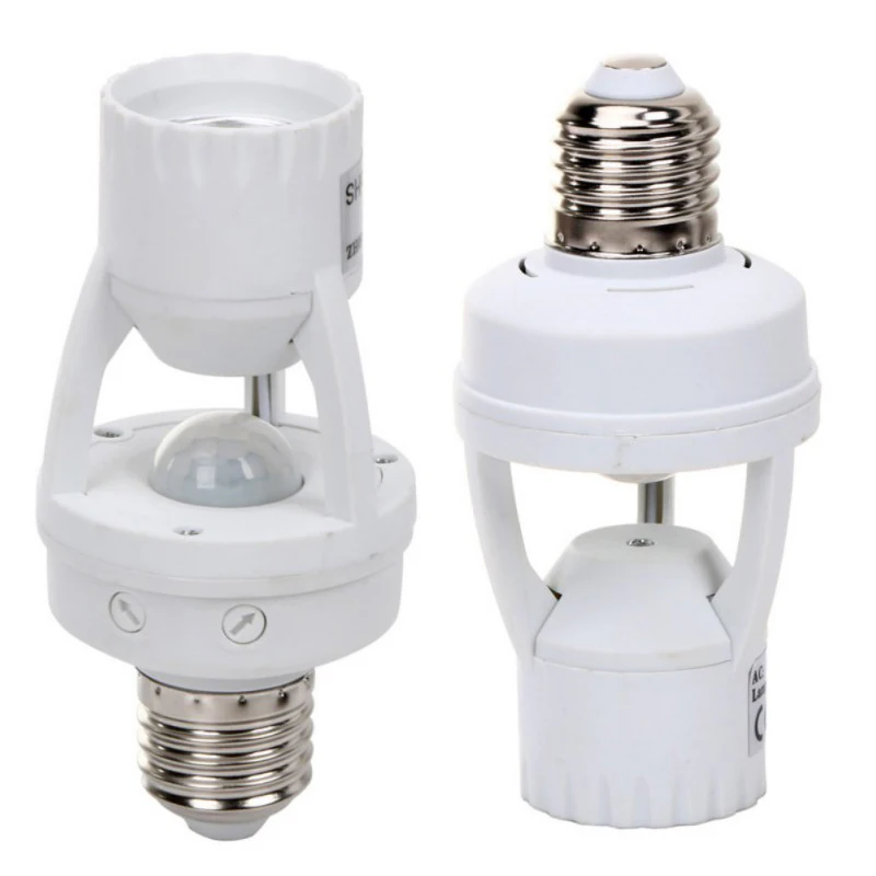 

360 Degrees PIR Induction Motion Sensor IR Infrared Human E27 Plug Socket LED Light Sensor Switch Base Lamp Holder