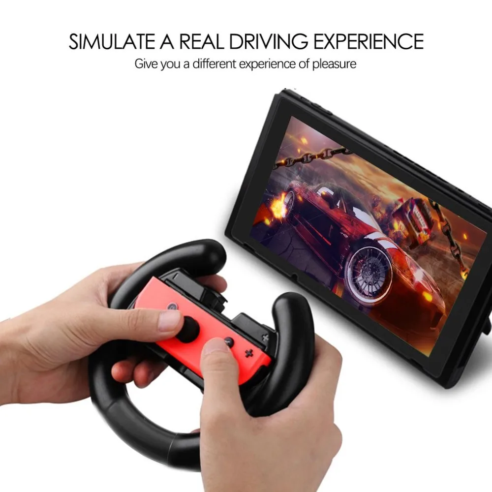 For Nintend Switch ABS Steering Wheel Handle Stand Holder Left Right Joy-Con Joycon For Nintend Switch NS NX Controller Wheels