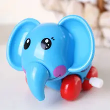 Дети Малыш пластик мультфильм прекрасный слон животных форма Заводной игрушки Творческий прогулки слон заводная игрушка подарок случайного цвета