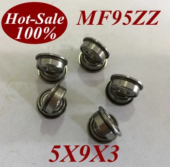 

50Pcs MF95ZZ MF95Z MF95-ZZ 5X9X3 mm Miniature high speed deep groove Ball Bearings Flange Roller flanged bearing