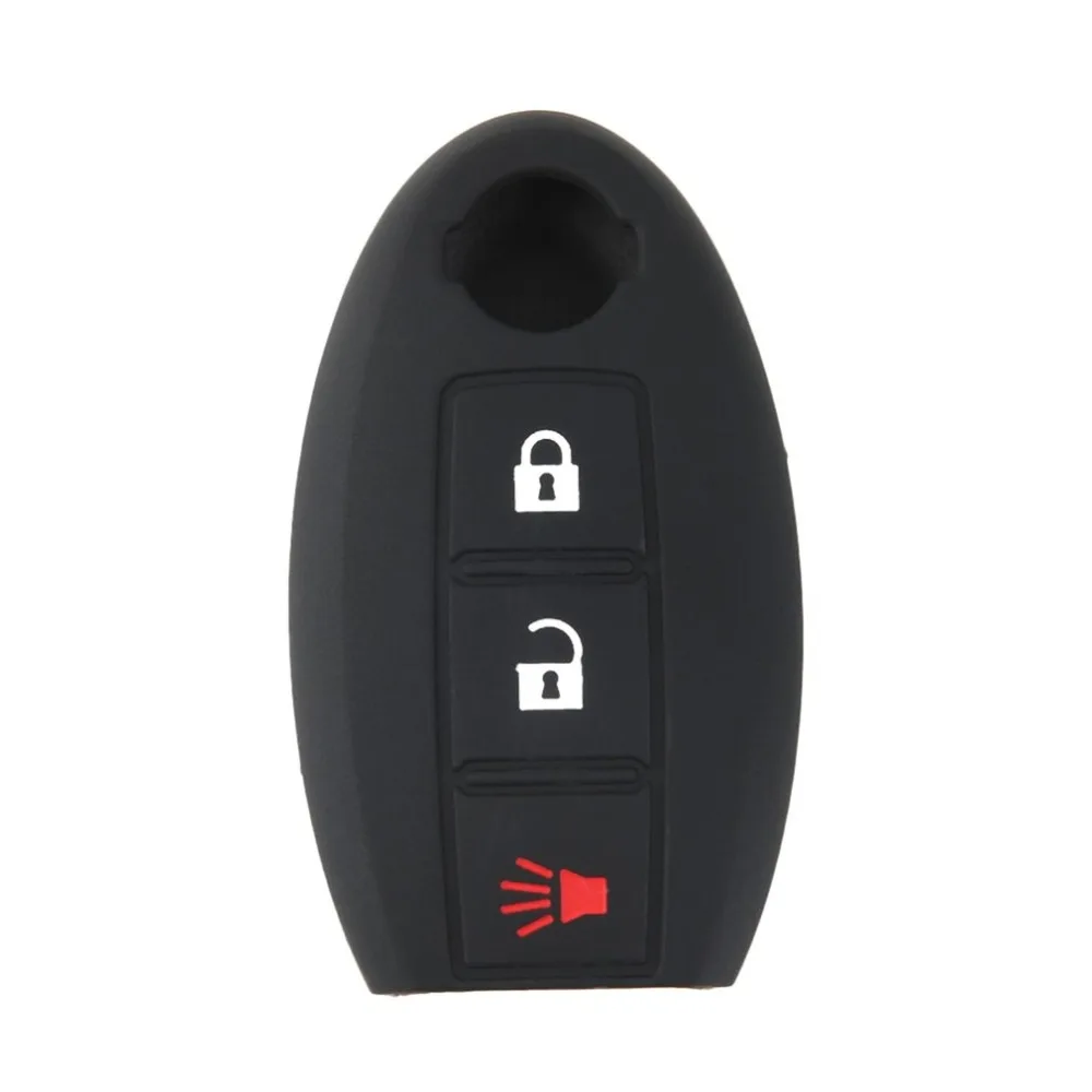

Silicone 3 Button Car Key Cover Case For Nissan Teana X-Trail Qashqai Livina Sylphy Tiida Sunny March Murano Geniss Juke Almera