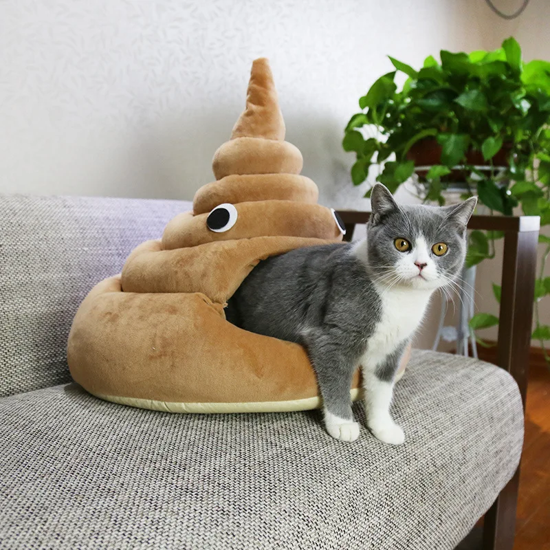 Funny Pet Products Bed Bed Cat Funny Fun Cat Beds Poop Cat Beds