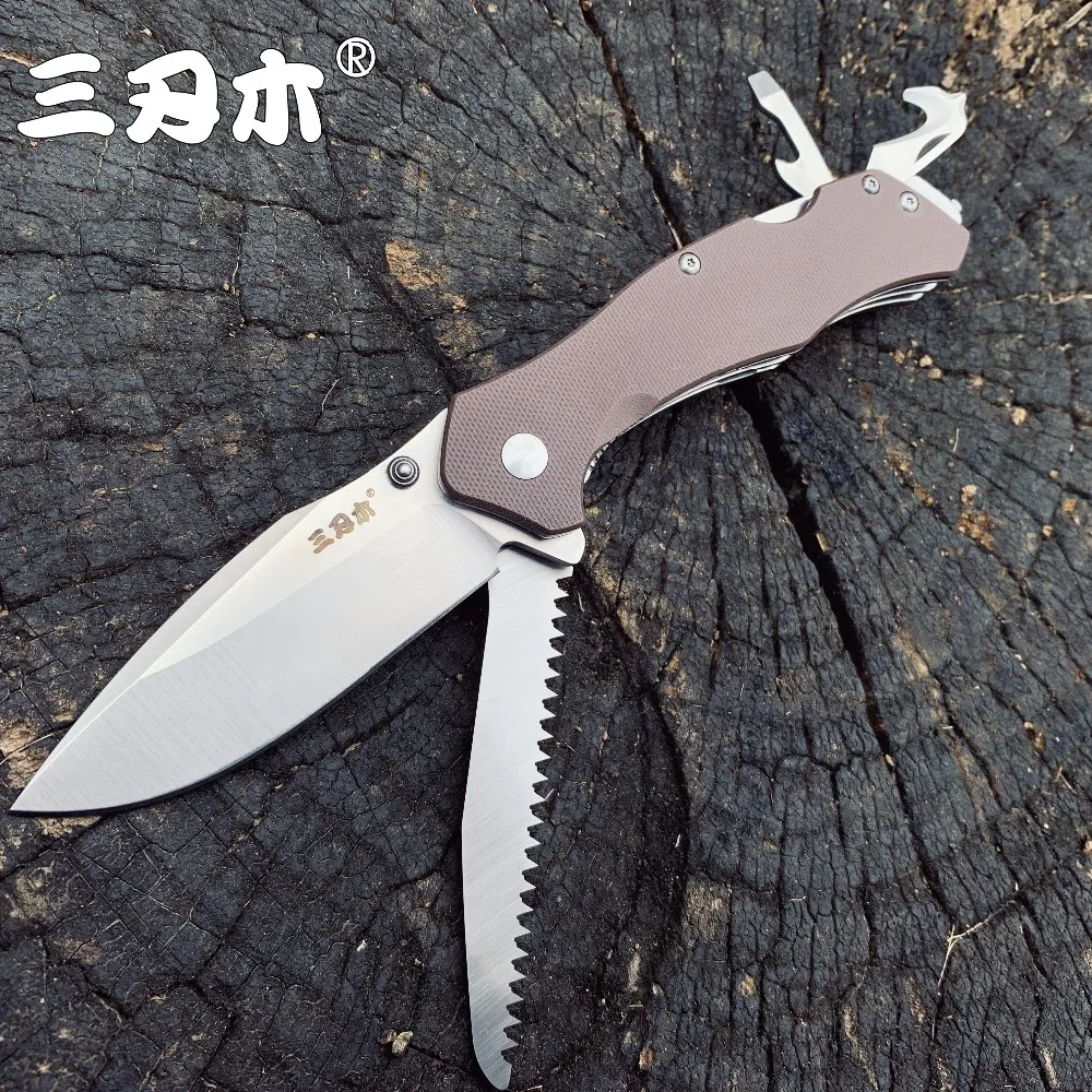 Sanrenmu SRM 9019 многофункциональный карманный складной нож 12C27 стальное лезвие