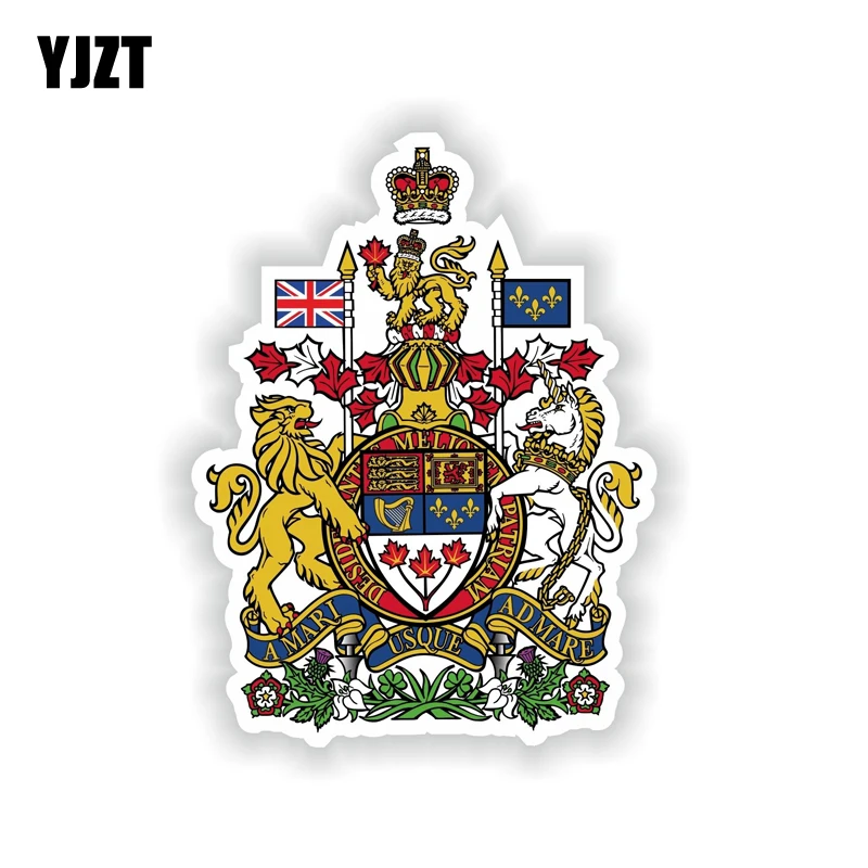 

YJZT 8.3CM*10.8CM Creative Canada Coat Of Arms Decal Motorcycle Helmet Car Sticker6-2143
