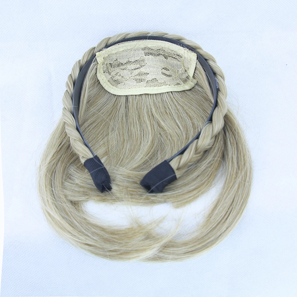 Soowee 8 цветов синтетические волосы бахрома черный светлые волосы челка с плетеной заколкой для волос аксессуары для шиньонов