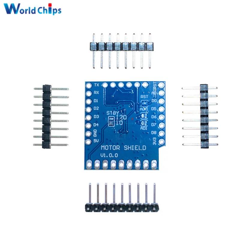 1 компл. Моторный щит для WeMos D1 Мини TB6612FNG Wemos IEC двойной моторный драйвер Щит Модуль вождения с серийным горшком