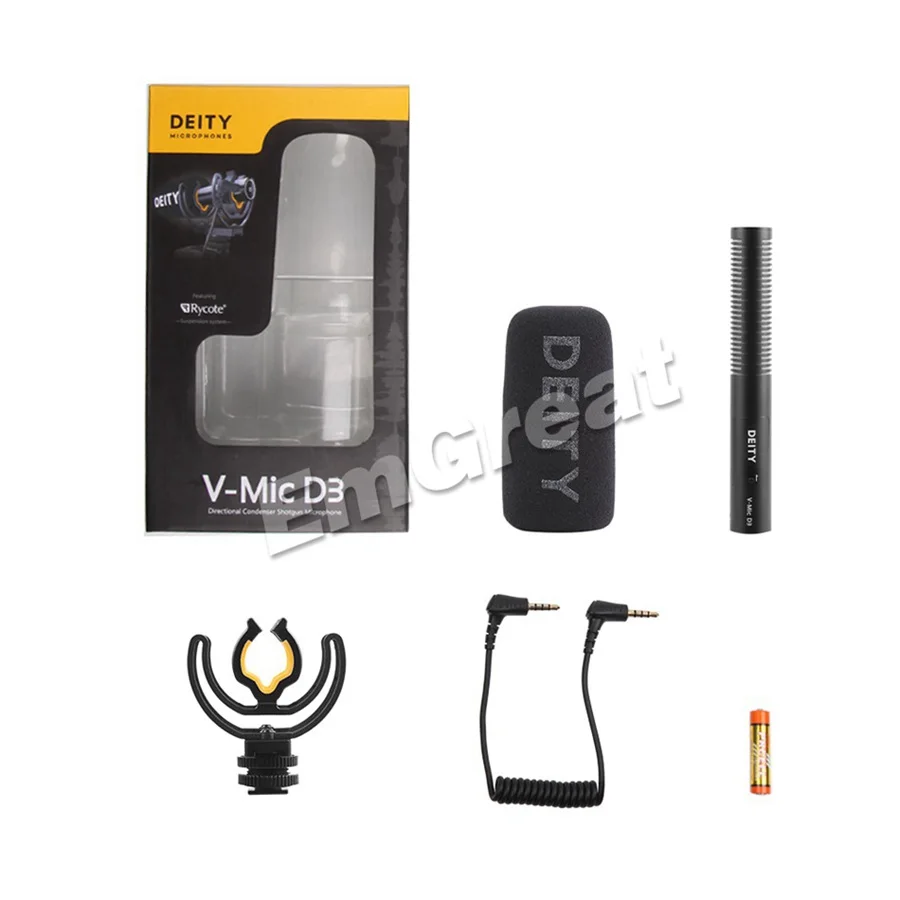 Суперкардиоидный конденсаторный микрофон Deity V Mic D3 записывающий для цифровой