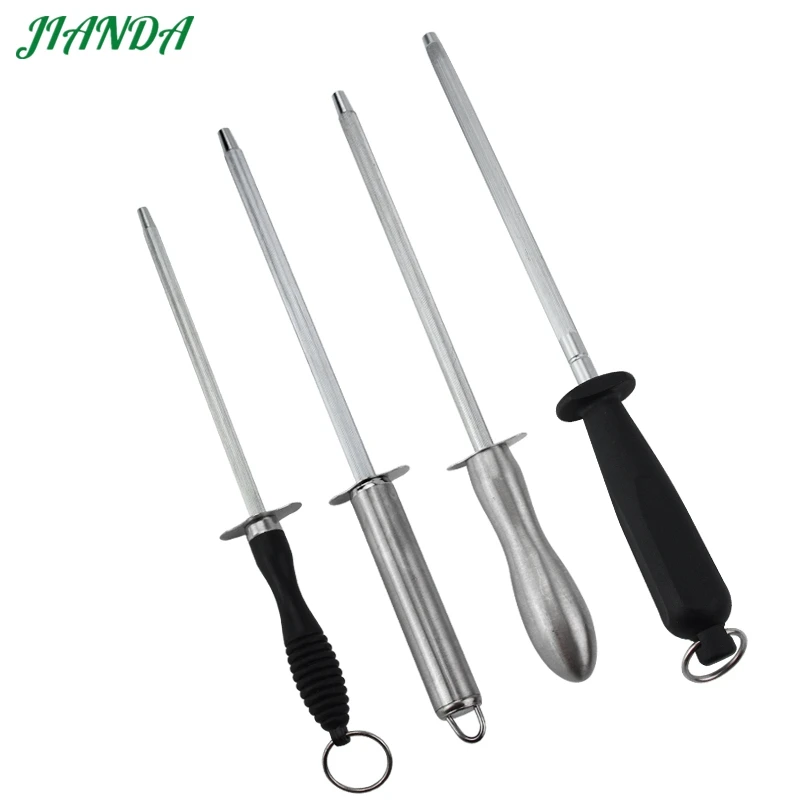 JIANDA Multifunction Knife sharpeners sticks plastic & stainless steel handle Knife Kitchen