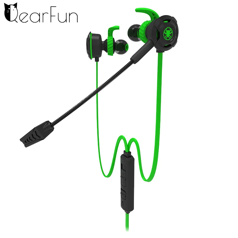 

Qearfun In-Ear Type Double Wheat Subwoofer Electronic Sports Listen To The Sound Computer Phone 7.1 Eat Chicken Game Earphone
