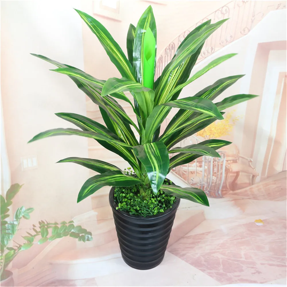 

Urijk Green Plant Artificial Tree Living Room Decoration Home Potted Plastic Leaves Large Floor Lifelike Bush Garden 82-95cm New