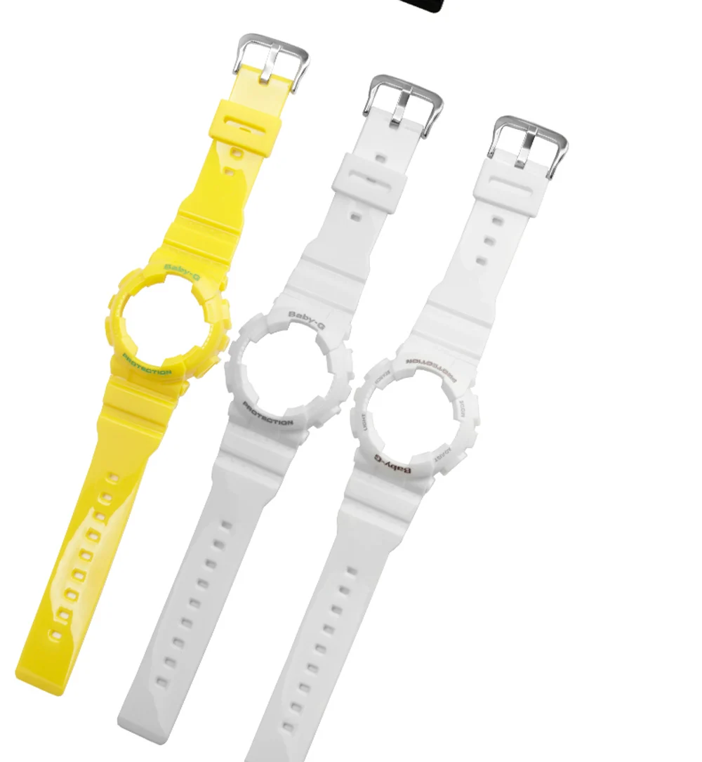 PEIYI Silicone Watchband Replacement Casio BABY-G BA-110 111 112 3A 4A2 Rubber Strap Sports Waterproof Lady Watch Chain