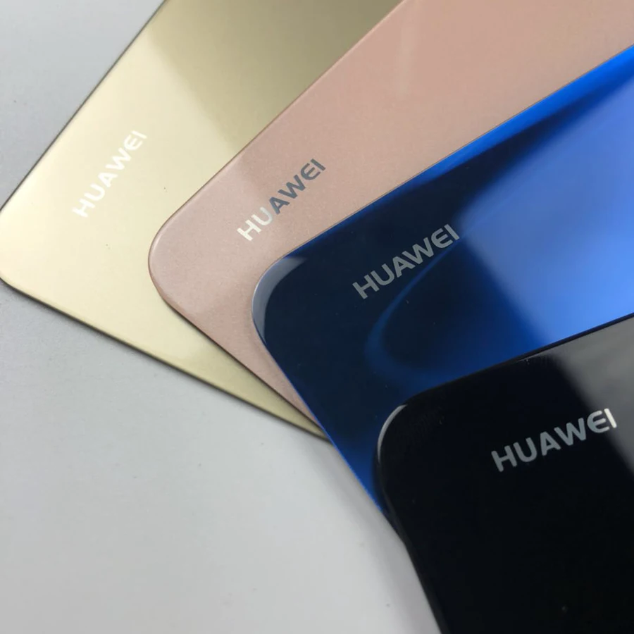 Оригинальная Задняя стеклянная панель для huawei P20 lite, крышка для батареи, Корпус задней двери с отпечатком пальца для Nova 3e, задняя крышка+ клей