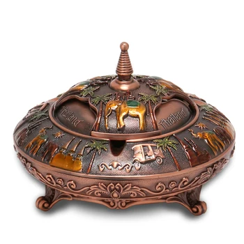 

Ashtray home Thailand elephant Metal ash tray Vintage office ashtray Cigarette Ashtrays Cigarette Accessories Storage Trays