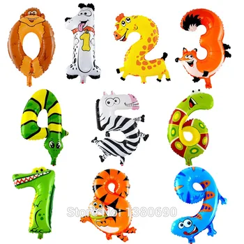 

Birthday Party Decorations Kids Foil Balloons Wedding Air Balls Numbers Baby Toy Air Balloons 1pc New Arrivals Animals Number