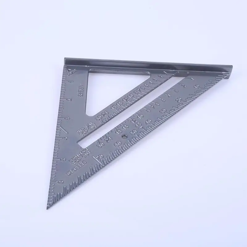 7 дюймов металлический треугольник линейка транспортир 90 градусов угол дюйма квадратная линейка; Деревообработка измерительные приборы высокое качество