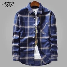 Новая весенняя Мужская Рубашка Модный повседневный костюм с длинным рукавом мужская Тонкая хлопковая рубашка подходит платье клетчатая рубашка для мужчин S-3XL
