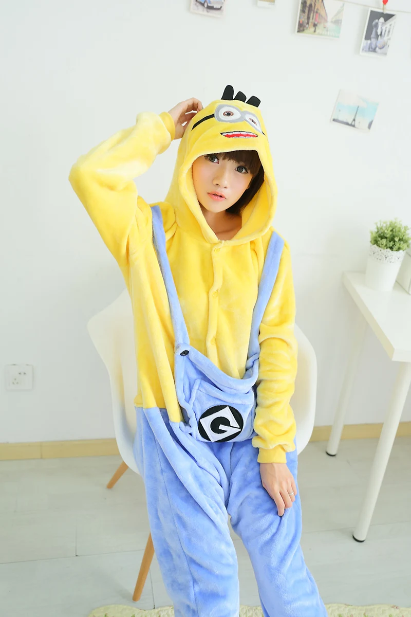 Детский костюм миньонов из мультфильма я Пижама для сна с животными|minion onesie|cosplay