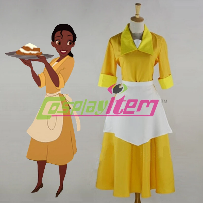 Tiana waitress costume Clearance