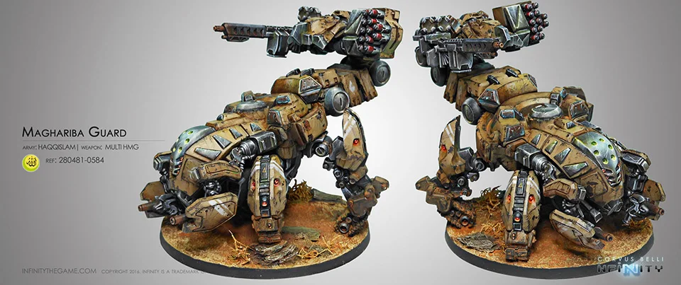 [Loong Way Miniatures] Corvus Belli Infinity 0584 MAGHARIBA GUARD 32 мм Металлические Миниатюрные|Аксессуары