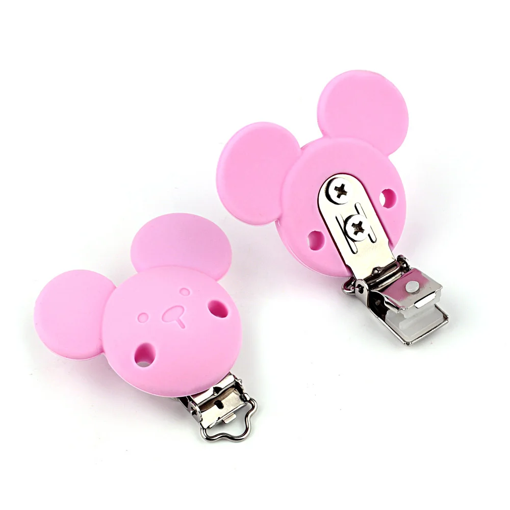 

TYRY.HU 20pcs/lot Pacifier Clip Baby Silicone Clip Accessories DIY Bead Pacifier Chain Clip Nipple Clasps