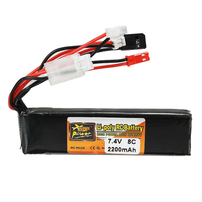 ZOP Power 7 4 V 2200mAh 8C 2S Lipo Battery JR JST FUBEBA Plug для телефона аксессуары|2s lipo battery|7.4v 2200mahzop power |