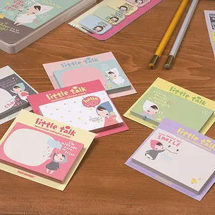 Японский и Южно корейский канцелярский блокнот с надписью Little talk memo pad милые