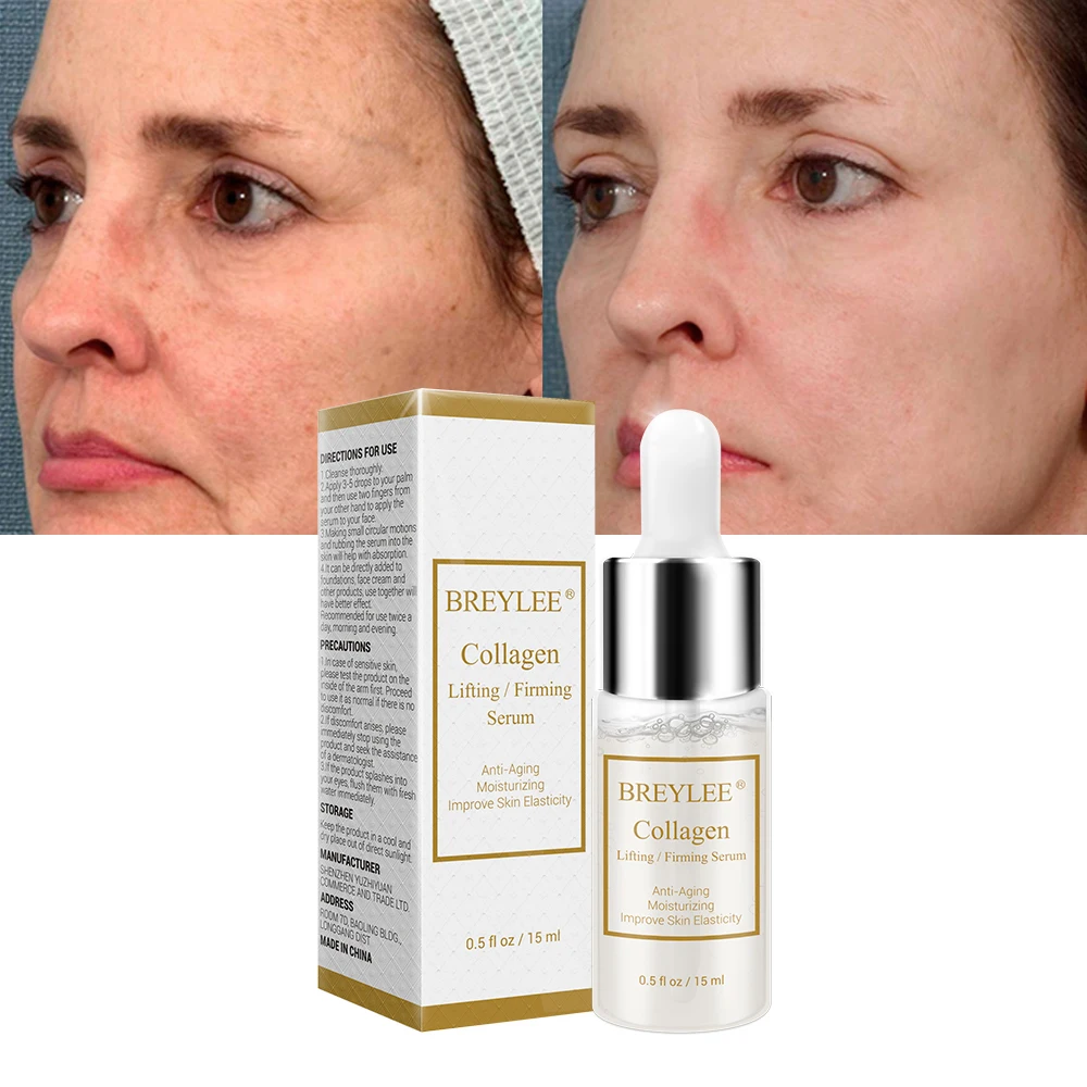 BREYLEE 15ml Collagen Lifting Firming Serum Hyaluronic Acid Moisturizing Essence Anti-Aging Remove Wrinkles Face Cream Skin Care BREYLEE 15ml Collagen Lifting Firming Serum Hyaluronic Acid Moisturizing Essence Anti-Aging Remove Wrinkles Face Cream Skin Care