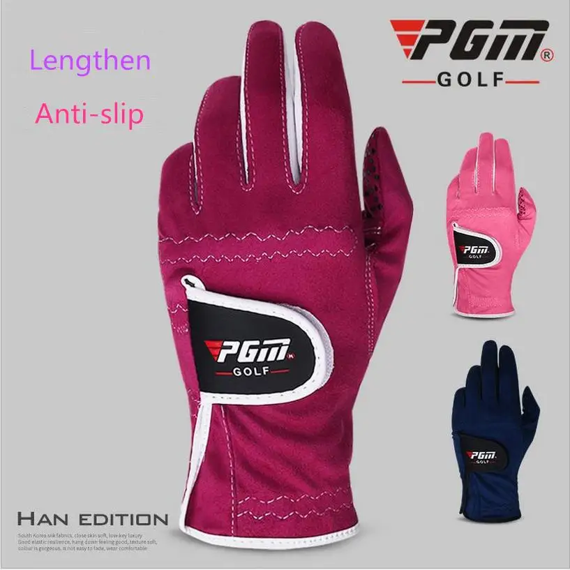 

PGM Women Golf Gloves 1Pair Lady Lengthened Extended Edition Anti-slip Gloves Soft Breathable Left and Right Hand Sport Gloves